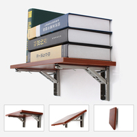 Étagère flottante réglable Support mural en métal Triangle Support de table pliante Support de type L pour bois Durable Facile à fixer