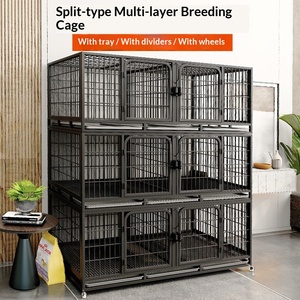 Cages d'élevage pour chats, lapins, pigeons, chiens, trois étages, grandes/extra grandes, faciles à installer, légères - Product Image 4