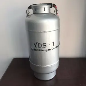 Portable 1liter cryogenic liquid nitrogen storage dewar