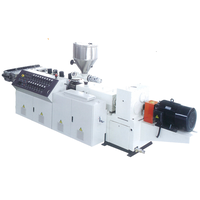 Extrudeuse à double vis conique automatique personnalisée certifiée SJSZ55/120 pour l'extrusion de profilés de tuyaux en HDPE, PVC, CPVC, LDPE, UPVC, 180 kg/h
