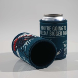 Cách nhiệt có thể làm mát chai tay áo tùy chỉnh bia mát Neoprene mập mạp giữ thăng hoa in khâu trên và dưới - Product Image 2