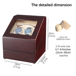 Caja de Reloj Cuadrada de Madera con Motor Silencioso, Logotipo Personalizado, Exhibición de Almacenamiento con Enrollador Automático para Relojes de Mujer y Hombre - Product Image 5