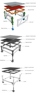 เวทีอลูมิเนียมพกพา TENTCHO ปรับแต่งได้ พร้อมขาพับปรับระดับได้ - Product Image 4