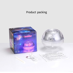 Romantic Starry <b>Lamp</b> Humidifier 500ml <b>Projection</b> LED Ultrasonic Cool Mist Humidifier with Crystal Light for Sleeping - Product Image 1