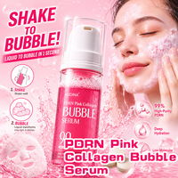 Sérum à bulles de collagène rose R PDRN | Sérum raffermissant Bubble-to-Glow avec PDRN et collagène | Micro-bulles pour la réparation anti-âge K-Beauty