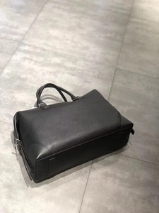 Borsa da Viaggio in Vera Pelle di Vacchetta di Lusso, Grande Capacità, Nera, per Affari, Weekend, Palestra, Bagaglio da Uomo 46cm - Product Image 6