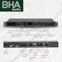 Crossover audio stéréo professionnel 2 voies BHA 2/2/3 voies, processeur de son mono 3 voies, crossover de fréquence pour système audio de scène