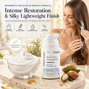 Masque capillaire réparateur moléculaire sans rinçage OEM – Restauration intense pour <span class=keywords><strong>cheveux</strong></span> secs/frisés/abîmés – Répare les dommages causés par la décoloration et la chaleur en 4 minutes - Product Image 1
