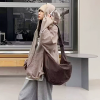Sac bandoulière Colefa personnalisé avec logo, style hip-hop, unisexe pour étudiants, sac rétro en toile type dumpling