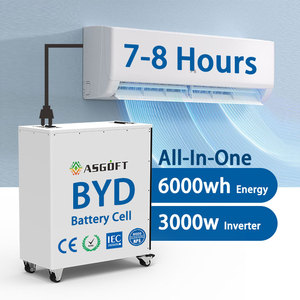 Générateurs d'énergie solaire tout-en-un ASGOFT hors réseau hybrides pour l'extérieur, système d'alimentation solaire 3000w, station portable 5000w, stockage d'énergie - Product Image 6