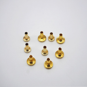 Rivets creux en laiton, diamètre de la tête 5/16 po, diamètre 0,125 po, pour sacs, vêtements, accessoires de quincaillerie - Product Image 2