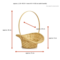 Handgeweven bamboe mand met kant en handvat, fruit- en broodmand, OEM groothandel, bamboe opbergmand
