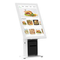 Support de kiosque de point de vente de bureau PS-56 avec compartiment pour imprimante et support latéral en option