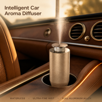Difusor de Aroma para Auto, Difusor de Aceites Esenciales sin Agua, Recargable, con Luz Indicadora, Carga USB Tipo-C