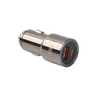 Chargeur de voiture universel 65W en alliage de zinc USB-C PD USB-A à charge rapide pour distributeurs automobiles