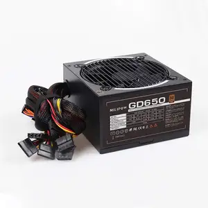 Voeding Gaming 650W Hybride Stille Rgb Ventilatorregeling Op Pc Desktop Voeding