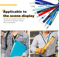 Lanière personnalisée BSBH en satin tissé, nylon et polyester, avec porte-badge et étui pour cartes vierges en plastique, impression numérique