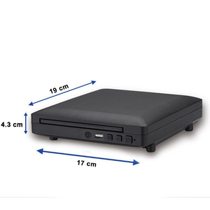 Lecteur DVD/VCD/CD portable Full HD 1080P avec sortie HDMI AV, batterie rechargeable USB, appareil de divertissement pour la maison et la voiture, multi-formats - Product Image 3