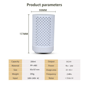 Smart Grid Aroma Diffuser Wood Grain Led Light <b>Humidifier</b> Air Freshener Home Use 11-20 Sq Ft WiFi Control - Product Image 4