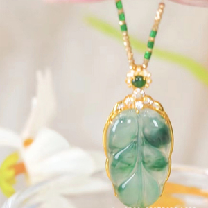 Collana con Ciondolo in Giada Hetian Verde Stile Cinese con Catena Luccicante <span class=keywords><strong>per</strong></span> Donne e Ragazze, Gioiello Portafortuna - Product Image 6