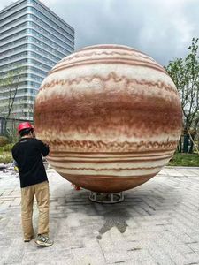 Échantillon gratuit Modèle géant de la lune gonflable publicitaire avec lumières LED Grandes lumières de ballon de lune gonflables bon marché - Product Image 3