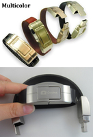 Flashdisk Kulit OEM Bentuk Gelang, Hadiah Pernikahan, Daya Tahan Lama, Logo Custom, USB 2.0, Kapasitas Asli, Pen Drive USB 64gb