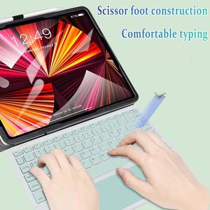 คีย์บอร์ดไร้สายแบบบางขนาดเล็กอเนกประสงค์ขนาด10นิ้วบางเฉียบเมาส์สัมผัส BT คีย์บอร์ดพร้อมทัชแพด - Product Image 5