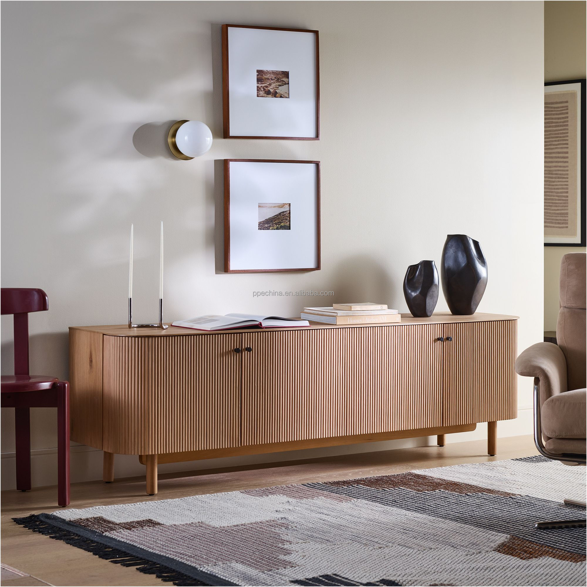 Morden style minimalist living room furniture multimedia TV cabinet hotel dining room chest  customizable drawer for home
