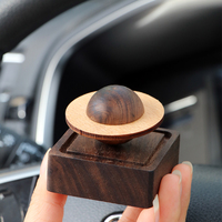 Diffuseur d'huiles essentielles en bois de noyer noir naturel, aromathérapie magnétique, décoration, cadeau, design unique de planète flottante pour la maison et le bureau