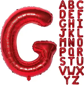 Wholesale Birthday Wedding Party Decoration Foil Letter Balloons Red 34 Inch Large Helium Balloon Letters