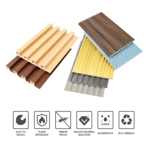 Revêtement de grille intérieure en WPC écologique, <span class=keywords><strong>antimoisissure</strong></span>, pour la décoration murale intérieure en Amérique du Nord - Product Image 4