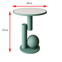 Table d'appoint ronde moderne de luxe avec plateau en pierre frittée, table de chevet, table basse d'appoint pour canapé, pour salon