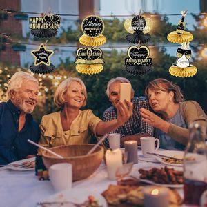 Decorazioni per Anniversario <span class=keywords><strong>di</strong></span> Matrimonio, Centrotavola a Nido d'Ape, Accessori per Feste a Tema Anniversario - Product Image 5