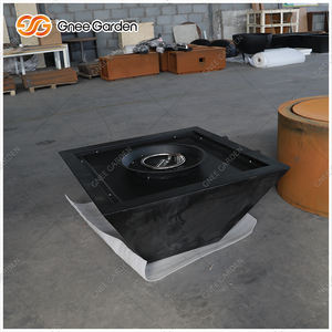 Brasero de Acero Corten con Cascada de Agua y Fuego, Diseño de Tendencia 2026, Tamaño Personalizado, Brasero Negro para Piscina, Ecológico, Independiente - Product Image 3