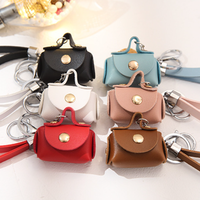 Faux cuir porte-monnaie porte-clés porte-monnaie en cuir Mini sac de rangement suspendu décoration créatif porte-clés pendentif petits cadeaux