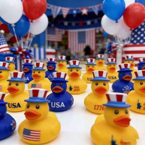 250 Anniversary Independence Day Children's Plastic <b>Bath</b> Pinch Call Squeeze Sound Role-playing Water-playing Promotional Gift - Product Image 3
