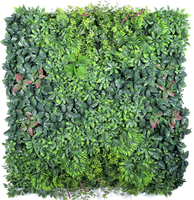Panneaux de haie artificielle en plastique vert de luxe pour aménagement paysager intérieur/extérieur, mur de gazon écologique pour la décoration et l'intimité