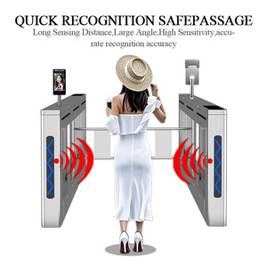 Global Supply Chain Security Office Building Access Swing/<strong>Flap</strong> <strong>Barrier</strong> Turnstile Gate With Stainless Steel And Anti-Tailgating - Product Image 3