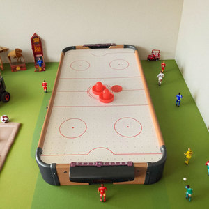 Table de hockey sur table en bois, jeu de hockey aérien pour enfants de 3 à 8 ans, jouet interactif pour deux joueurs, cadeau d'anniversaire - Product Image 2