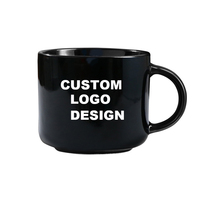 Tasses à lait d'avoine en porcelaine de grande capacité approvisionnement d'usine 16oz tasses à café en céramique colorées imprimées avec logo sur mesure