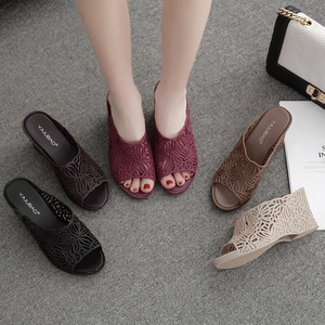 Sandalias de Plataforma con Punta Abierta para Verano, en Colores Elegantes, Transparentes con <span class=keywords><strong>Cristales</strong></span>, Tallas Grandes - Product Image 2