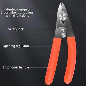 FTTx düz saplama kablo striptizci beş delikli paslanmaz çelik Fiber striptizci 6-IN-1 paslanmaz çelik Fiber optik striptizci - Product Image 3