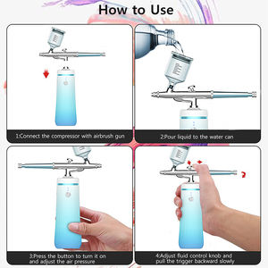 Pistolet à air comprimé électrique polyvalent et portable pour tatouages Nail Art Teinte Teinture Sourcils Maquillage Peinture Pulvérisateur Aérographe Machine - Product Image 5