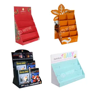 4 Tiers Countertop Cardboard Greeting Card Display Stands