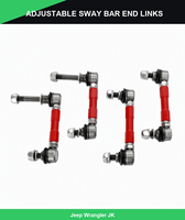 Kit de biellettes de barre stabilisatrice réglables pour Jeep Wrangler JK JL, suspension avant, barre stabilisatrice robuste