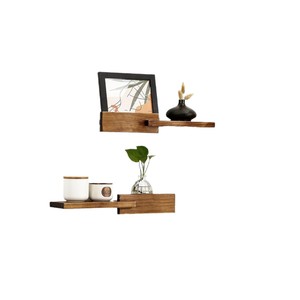Nordic Style Wooden <b>Wall</b> <b>Shelf</b> Rectangle Multi-purpose <b>Wall</b> <b>Mounted</b> Type 40.6*11.4CM Living Room Bedroom Decoration - Product Image 2