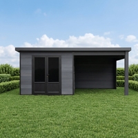Casetas de Jardín Móviles de Madera y Acero Serie D con Protección UV, Modernas, Ecológicas y Resistentes, para Taller, Gimnasio, Apartamento, Parque