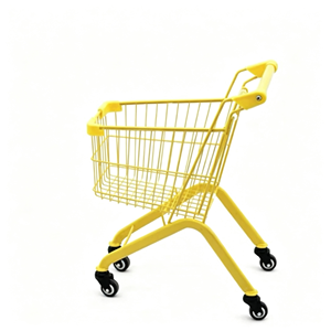 Chariot de courses roulant 340L, robuste, en treillis métallique, avec roulettes pivotantes silencieuses, grande capacité, pour supermarchés et magasins de détail, kit complet - Product Image 1