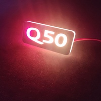 Badge de calandre avant lumineux LED RGB pour Q50, emblème LED RGB