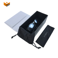 Accessoires de mode, boîte à lunettes en papier avec logo personnalisé, emballage pour lunettes, pochette, chiffon pour nettoyer les verres